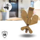 Verrou de porte de viagem Toseery noir, universal, sem perfuração, para segurança de portas em viagens.