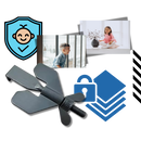 Verrou de porte de voyage universal Toseery noir, sem parafusos, para segurança e proteção de portas durante viagens.