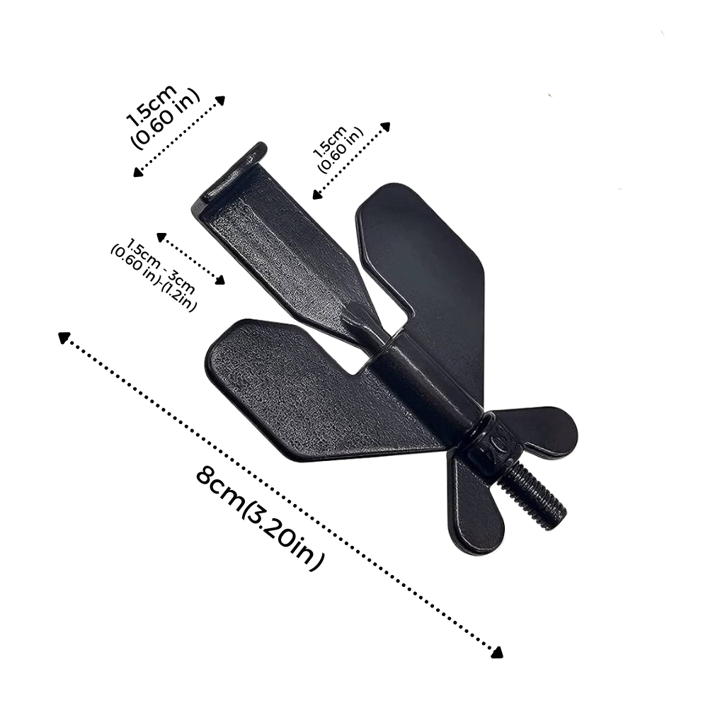 Verrou de porte de voyage Toseery noir, universel, sans perçage, pour sécurité de portes lors de déplacements.