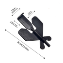 Verrou de porte de voyage Toseery noir, universel, sans perçage, pour sécurité de portes lors de déplacements.