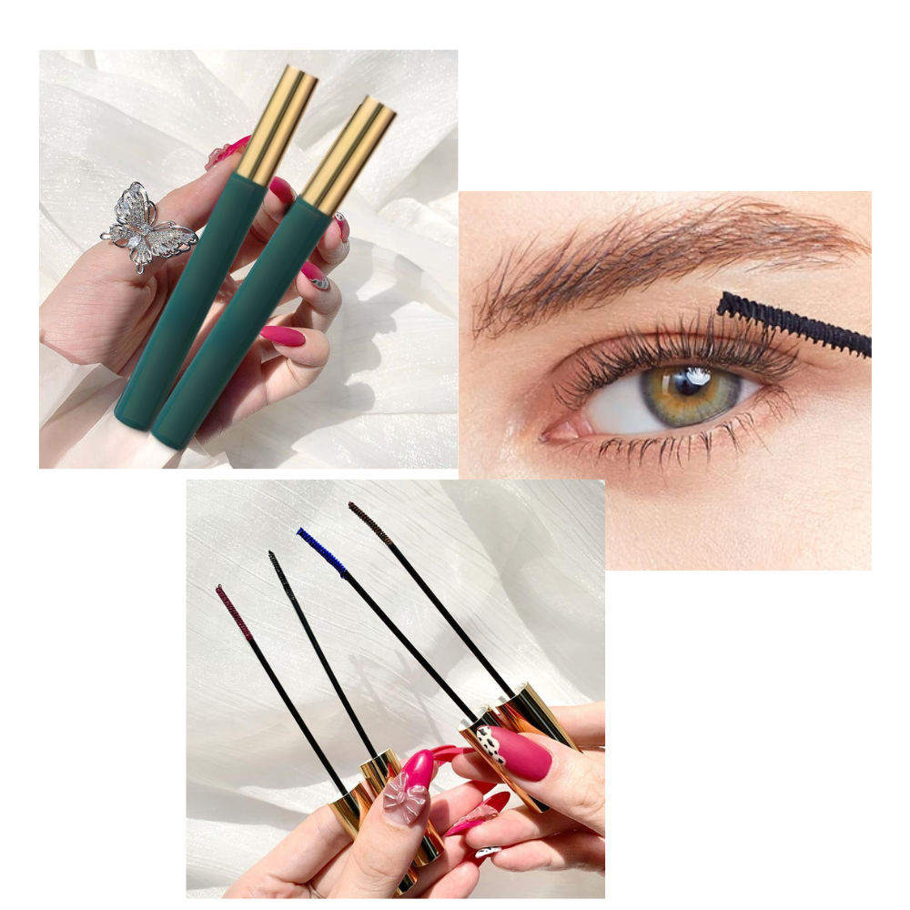 Máscara de cílios fina à prova d'água da Totoka, acabamento preto, resistente e de longa duração para olhos marcantes.