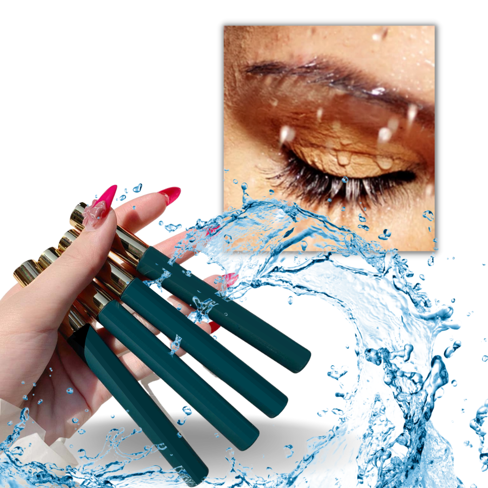 Máscara fin de cosméticos Totoka à prova d'água, com acabamento preto e resistente, ideal para cílios alongados e definidos.