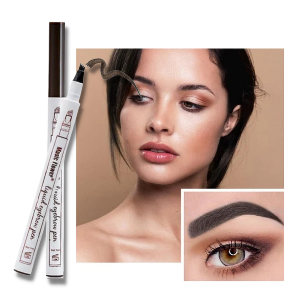 Stylo microblading impermeável da Totoka, cosméticos preto, ideal para sobrancelhas com acabamento duradouro e resistente à água