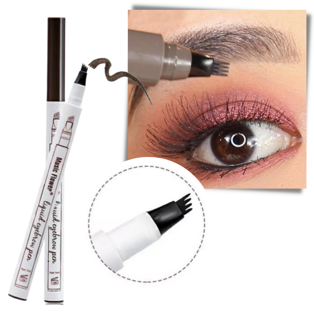 Lápis de microblading impermeável da Totoka, cosmético preto para sobrancelhas, com acabamento duradouro e resistente à água.
