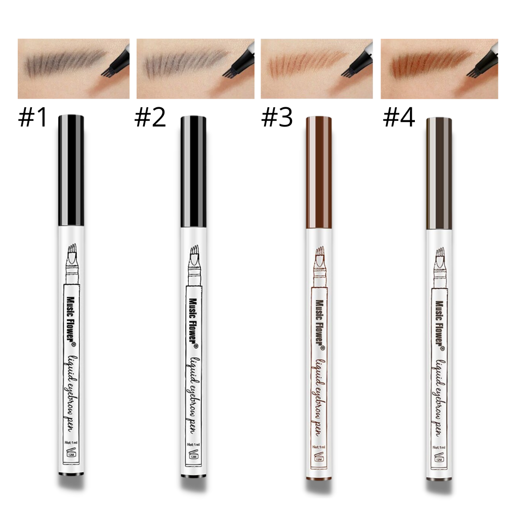 Stylo microblading impermeável à água da marca Totoka, cosméticos de acabamento preciso para sobrancelhas, em embalagem preta