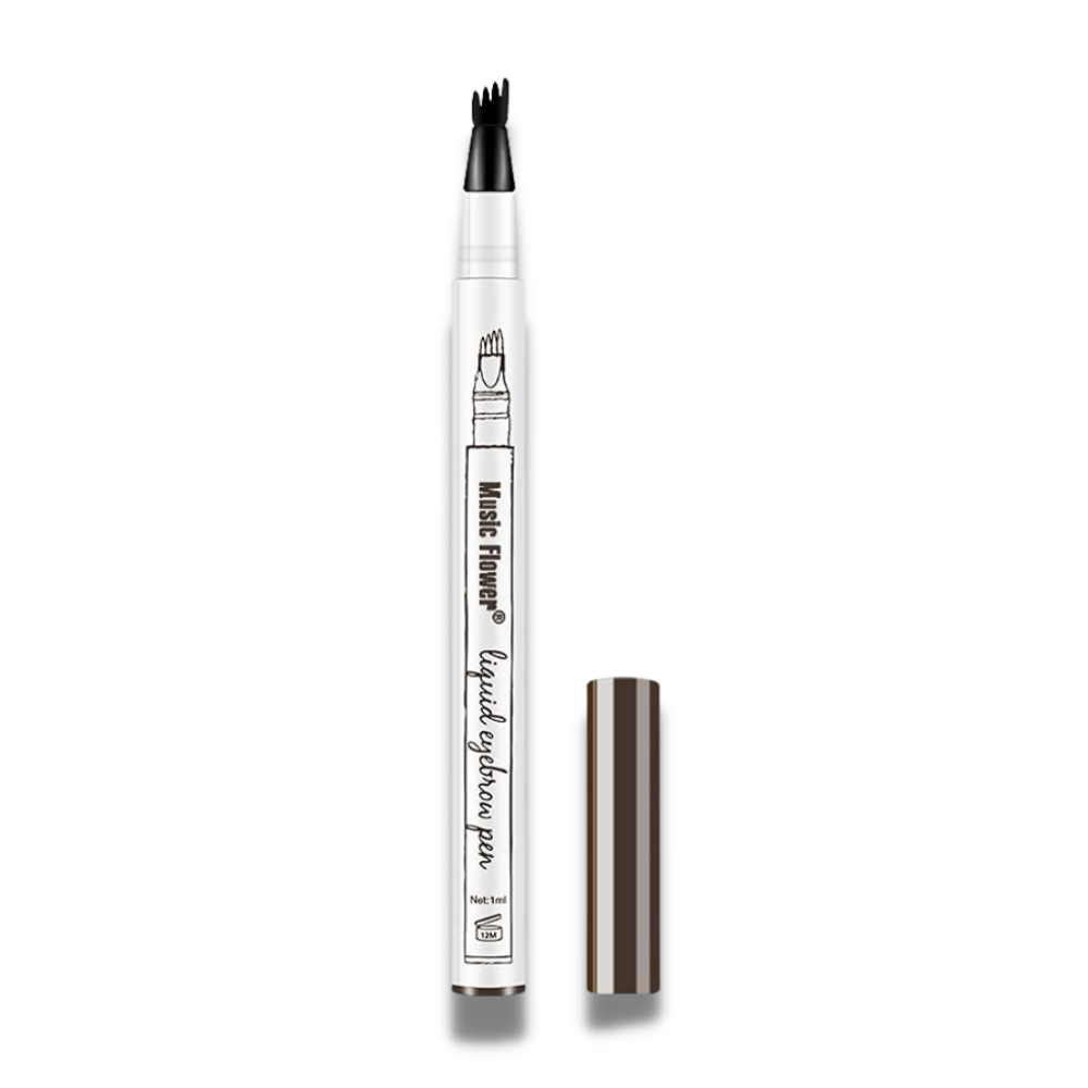 Stylo microblading impermeável à água da marca Totoka, cosméticos, com acabamento preto, ideal para maquiagem de longa duração