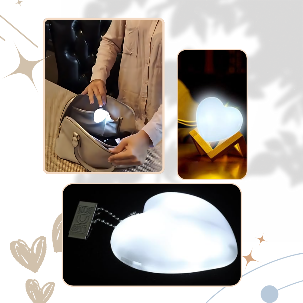 Lâmpada portátil Hokarua de ativação por toque, iluminando bolsas com luz LED prática e moderna.