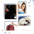 Lâmpada de bolso ativada por toque Hokarua, luz portátil e compacta para iluminação fácil em bolsas ou objetos pessoais.