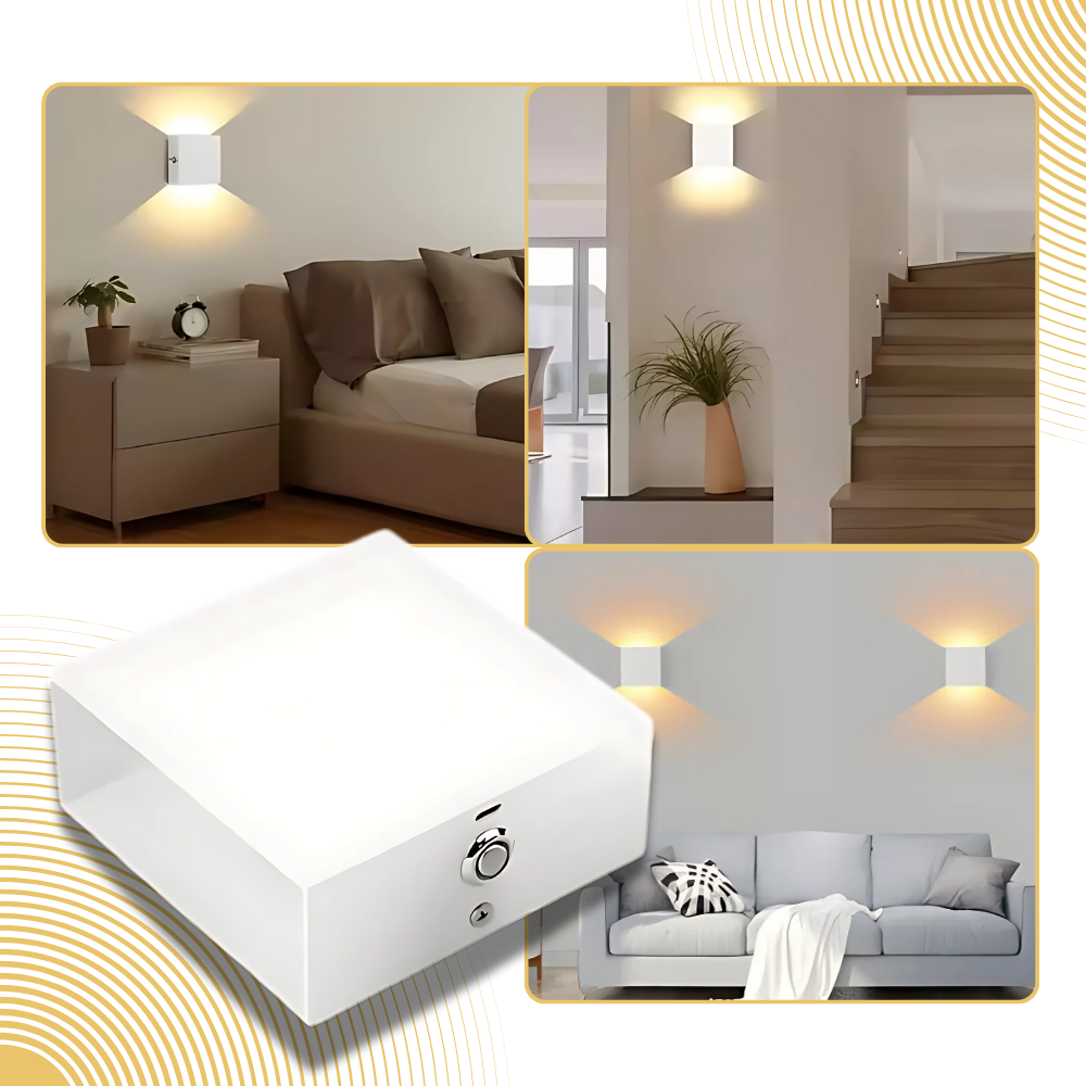 Luminária de parede táctil da Fsliving, com design elegante, iluminação ajustável e efeito decorativo para ambientes modernos.