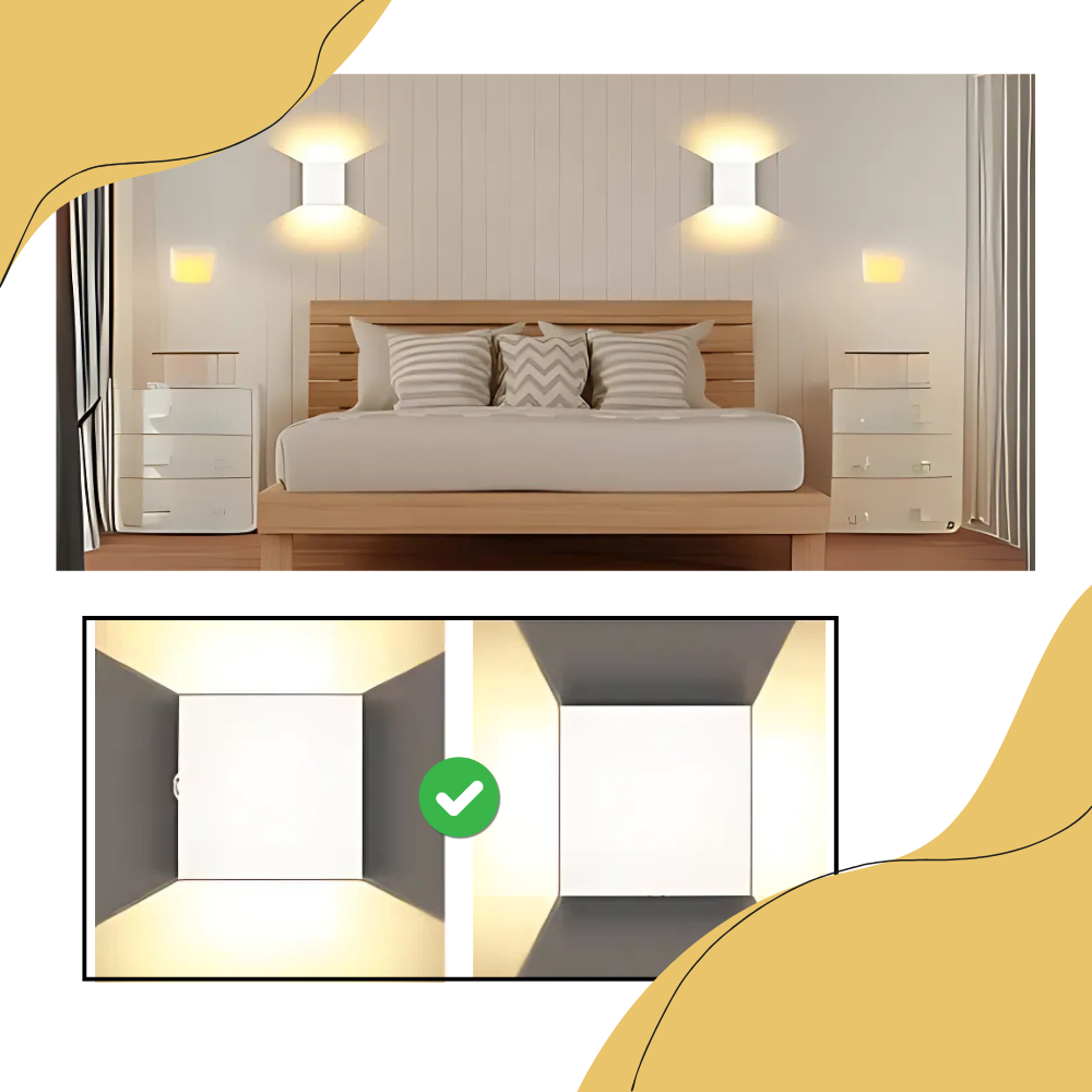 Lâmpada de parede tátil Fsliving para iluminação ambiente, com controle de intensidade e design moderno.