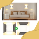 Lâmpada de parede tátil Fsliving para iluminação ambiente, com controle de intensidade e design moderno.