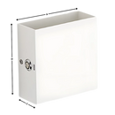 Luminária de parede Táctil Fsliving com dimmer, mostrada na imagem com dimensões e controle de luz ajustável