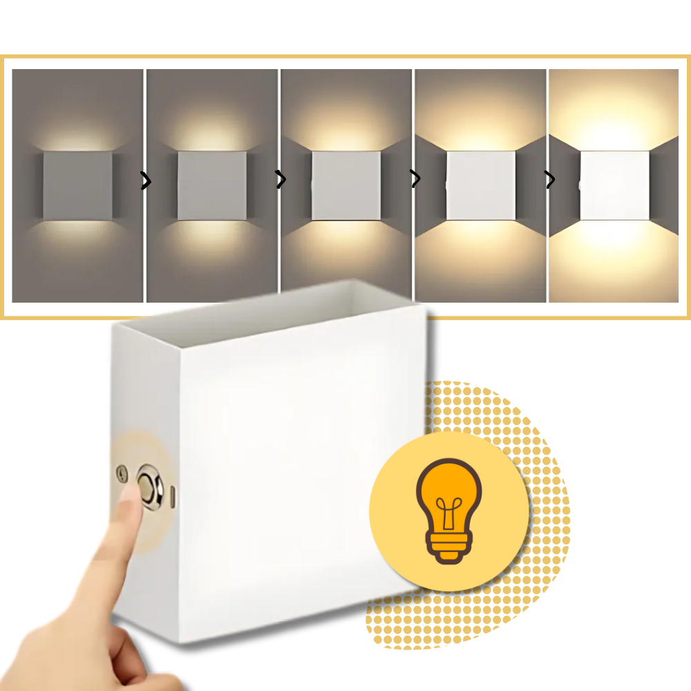 Luminária de parede tátil da Fsliving com controle de brilho ajustável e design moderno para iluminação de ambientes internos