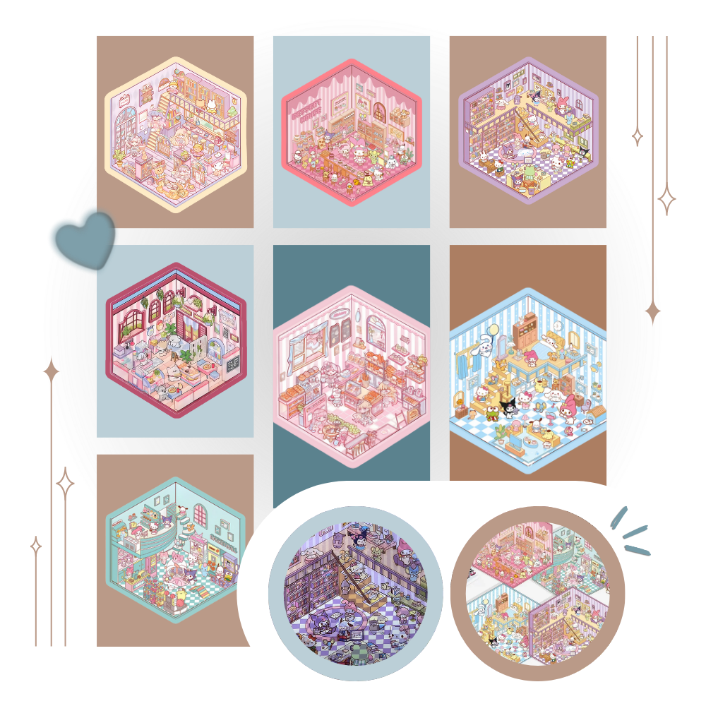 Autocollants pastéis de cenas criativas, ideal para projetos de artes e artesanato, da marca Toy Clearance!