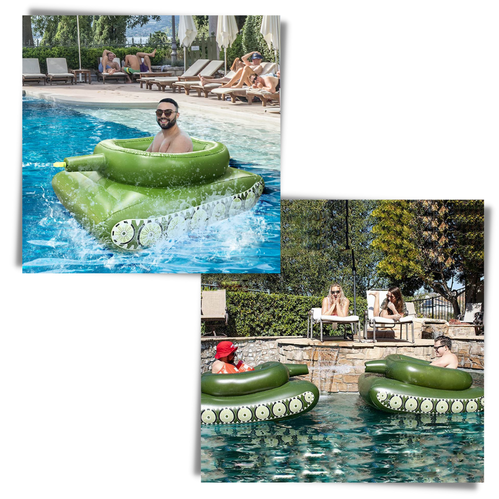 Barco de guerra inflável para piscina da Toy Life Inc, acessório divertido para piscinas e spas ao ar livre.
