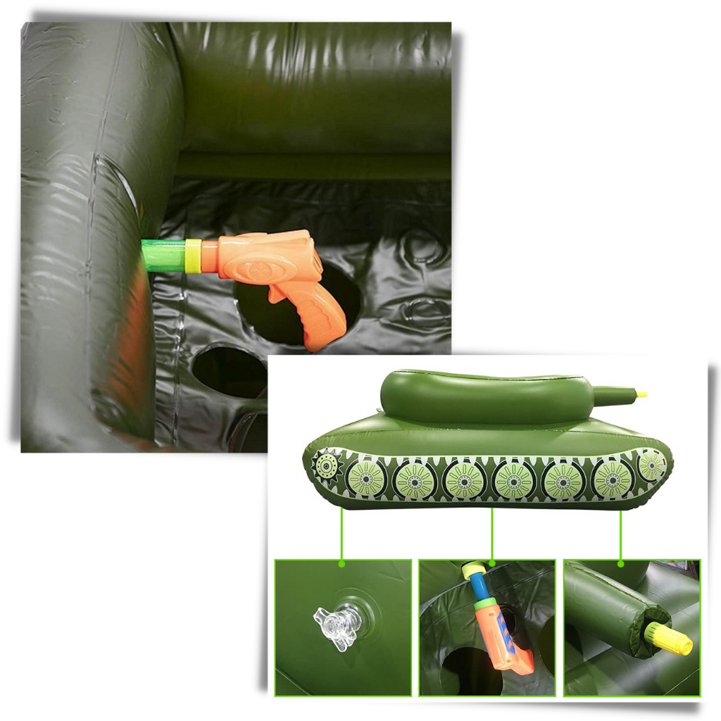 Carro de guerra inflável para piscina da Toy Life Inc, acessório divertido para piscinas e spas ao ar livre.