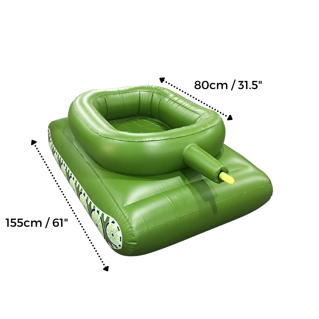 Carro de combate inflável para piscina, acessório divertido para piscinas e spas, marca Toy Life Inc.