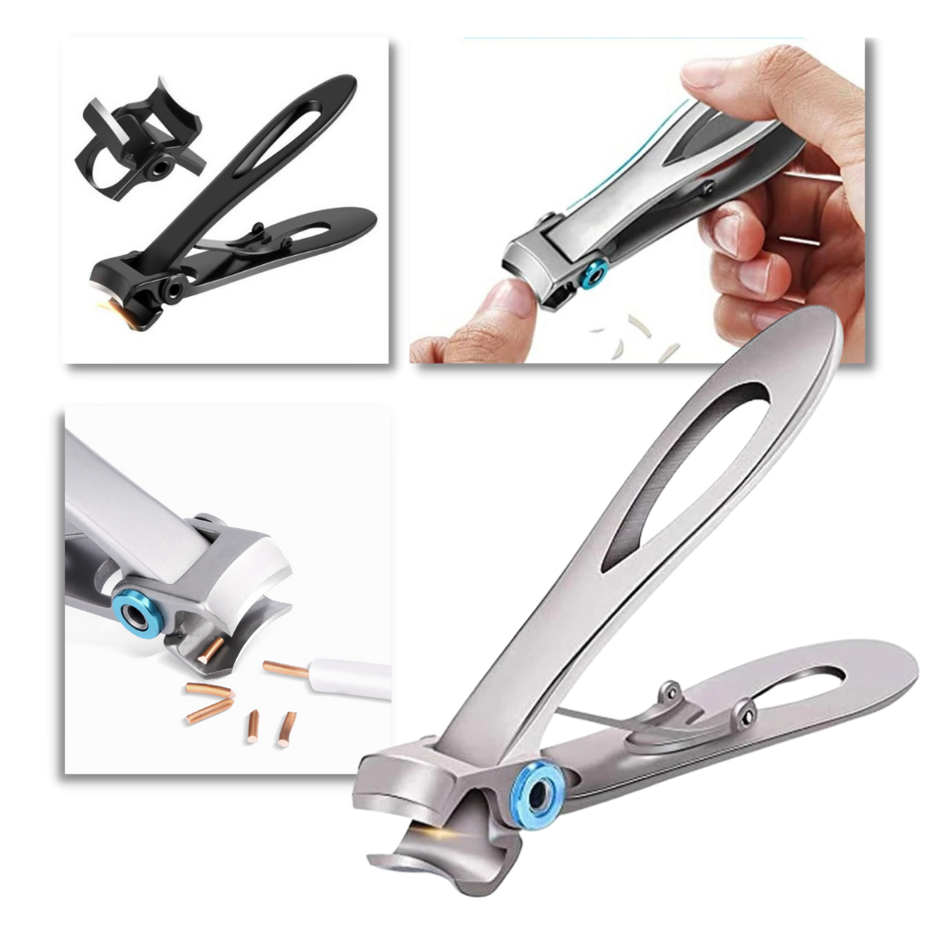 Cortador de unhas em aço inoxidável Toyfunny, com grande abertura, usado para cortar unhas de forma precisa e segura.