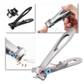 Cortador de unhas em aço inoxidável Toyfunny, com grande abertura, usado para cortar unhas de forma precisa e segura.