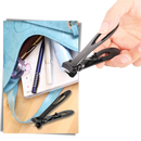 Corte unhas Toyfunny em aço inoxidável com grande abertura, ferramenta de cosméticos de cor preta para cuidados pessoais.
