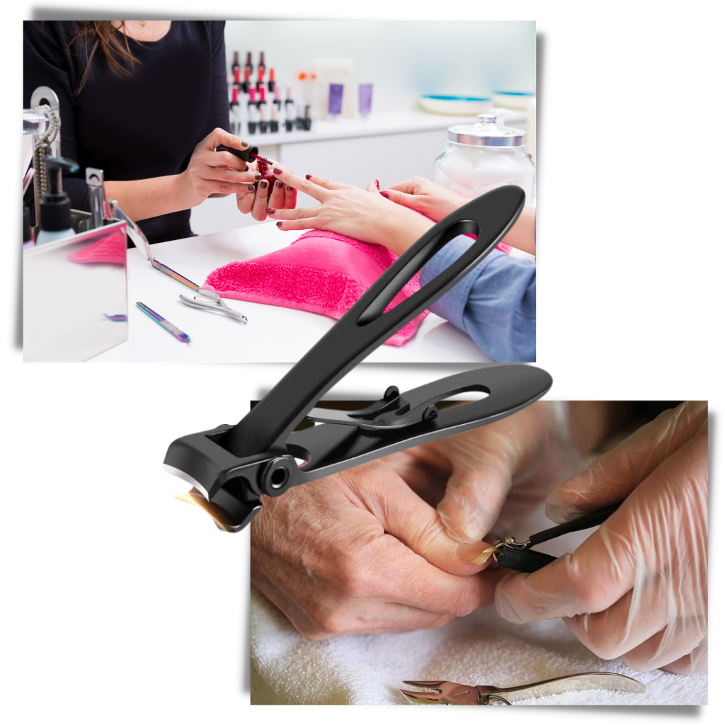 Cortador de unhas Toyfunny em aço inoxidável com grande abertura, ferramenta de corte para cuidados cosméticos de unhas.
