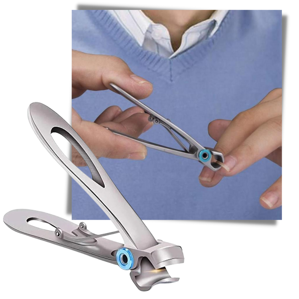 Cortador de unhas Toyfunny em aço inoxidável com grande abertura, ideal para cuidados de beleza e cosméticos.