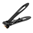 Cortador de unhas Toyfunny de aço inox com grande abertura, ferramenta de cosméticos para unhas, acabamento preto.
