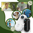 Imagem da câmera esportiva Trail Pro da Sjcam, capturando vídeos de ação com lente grande angular, resistente e compacta.