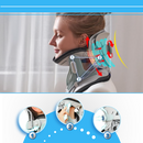 Dispositivo de tração cervical Leamai para fisioterapia e ergonomia, com suporte ajustável para alívio de dores no pescoço.