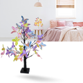 Árvore luminosa de interior com flores artificiais e luzes LED, decorativa e elegante, marca Mimo Tech