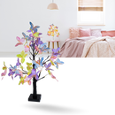 Árvore luminosa de interior com flores artificiais e luzes LED, decorativa e elegante, marca Mimo Tech
