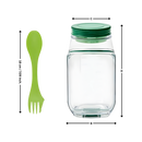 Pote transparente da Aladdin para salada com abertura lateral, ideal para armazenamento de alimentos.