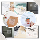 Notas autoadesivas transparentes impermeáveis da Seyurigaoka, perfeitas para colar em superfícies úmidas ou variadas.
