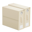 Organizador cúbico com janela transparente Warkul em bege, ideal para armazenamento e organização de itens domésticos.