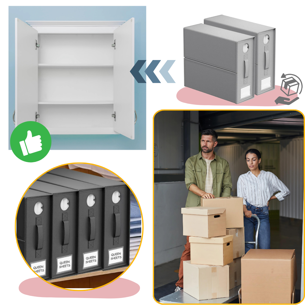 Organizador cúbico com janela transparente da Warkul, ideal para armazenamento e organização eficiente de itens.
