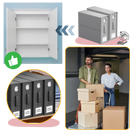 Organizador cúbico com janela transparente da Warkul, ideal para armazenamento e organização eficiente de itens.