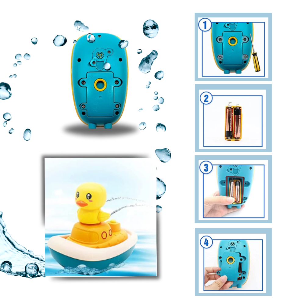 Brinquedos de banho canard Ktnajol, brinquedos de banho com patos coloridos e efeitos de jato para diversão na piscina.