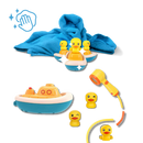 Brinquedos de banho patinhos e ducha da Ktnajol, brinquedos coloridos para diversão na hora do banho com fácil limpeza.