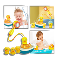 Brinquedos de banho Ktnajol com patinhos de borracha, ideais para diversão na hora do banho com água e espuma.