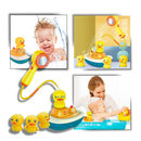 Brinquedos de banho Ktnajol com patinhos de borracha, ideais para diversão na hora do banho com água e espuma.
