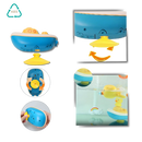 Brinquedos de banho canários e ducha da Ktnajol, brinquedos seguros para divertir na hora do banho.