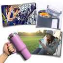 Copo grande de capacidade para carro com alça ergonômica, produto de artes da mesa da marca Kowaku, ideal para bebidas em viagem.