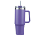 Caneca grande para carro Kowaku com alça, capacidade elevada, cor roxa, design prático para uso em veículos.