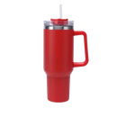 Caneca grande para carro Kowaku com alça vermelha, design de artes de mesa, capacidade elevada e mão confortável.