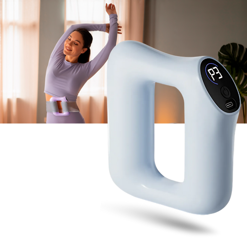 Anel de massagem Tumgatte para fascias em tom lilás, ferramenta de relaxamento e alívio muscular, em fundo branco.