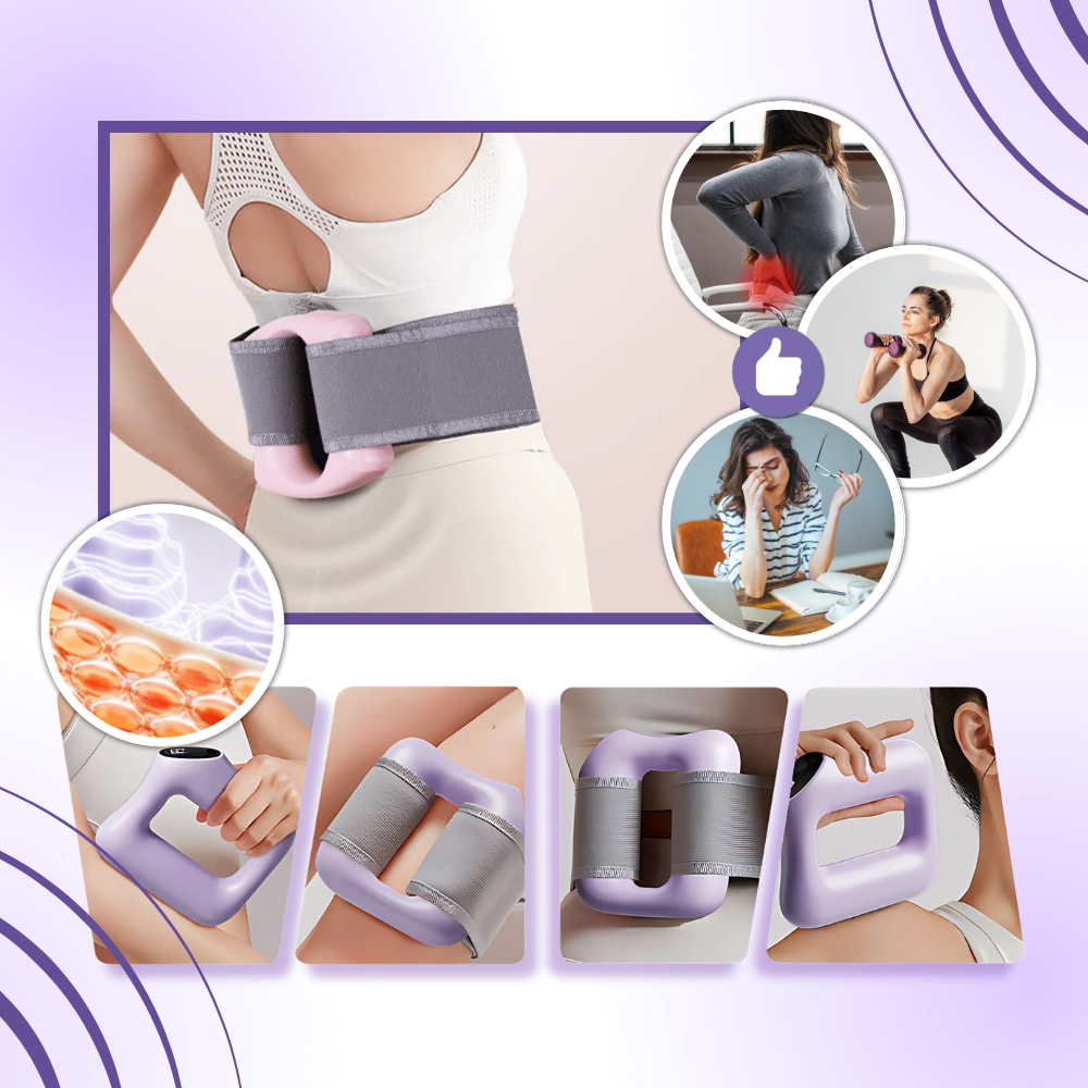 Anel de massagem Tumgatte para fascias, em cor violeta, usado para relaxamento e tratamento de músculos e tecidos.