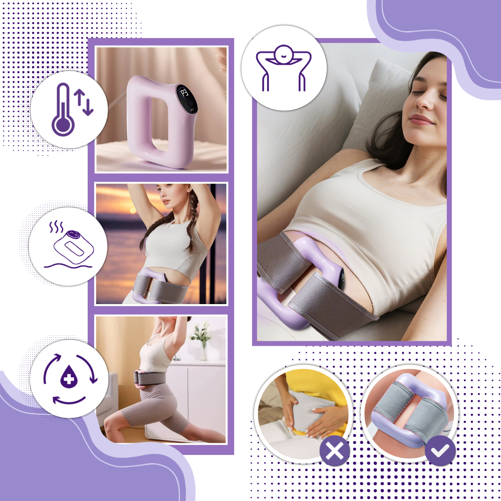 Anel de massagem Tumgatte para fascias, em cor lilás, usado para relaxamento e liberação muscular.