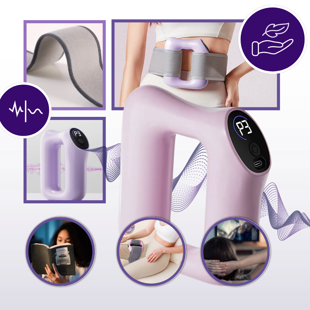 Anel de massagem Tumgatte para fascias, em tom lilás, usado para relaxamento e massagem muscular facial.