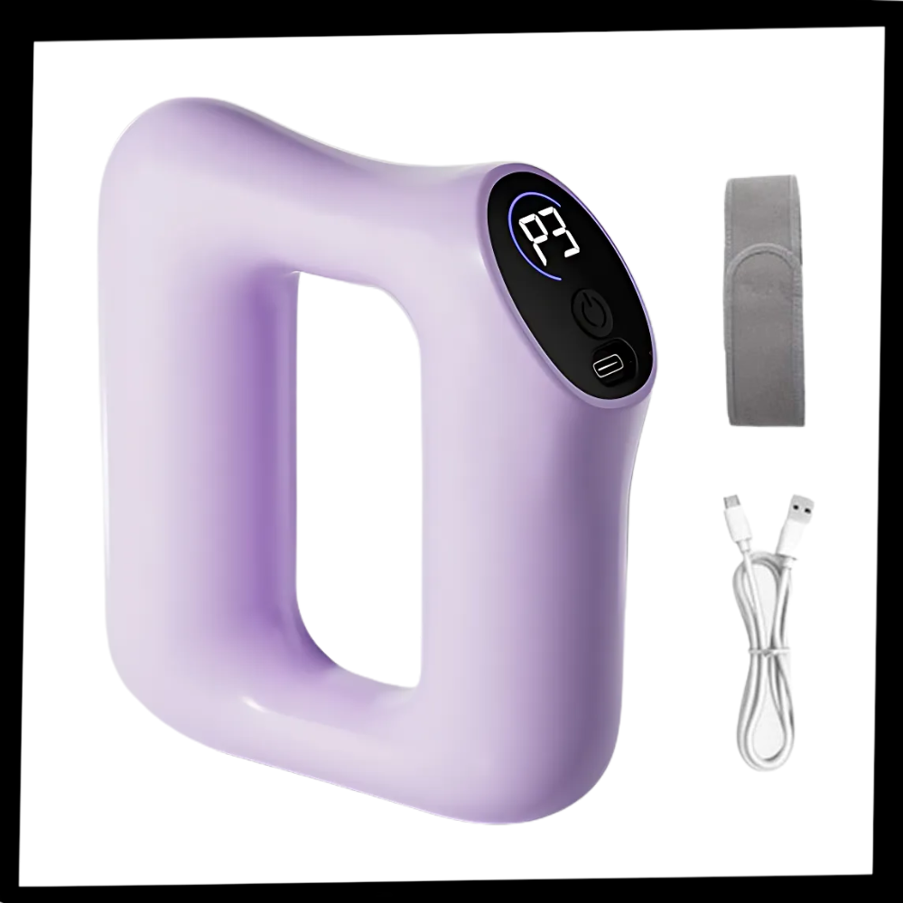 Anel de massagem Tumgatte para fascias, cor lilás, ferramenta de relaxamento e cuidado corporal, em destaque na imagem.