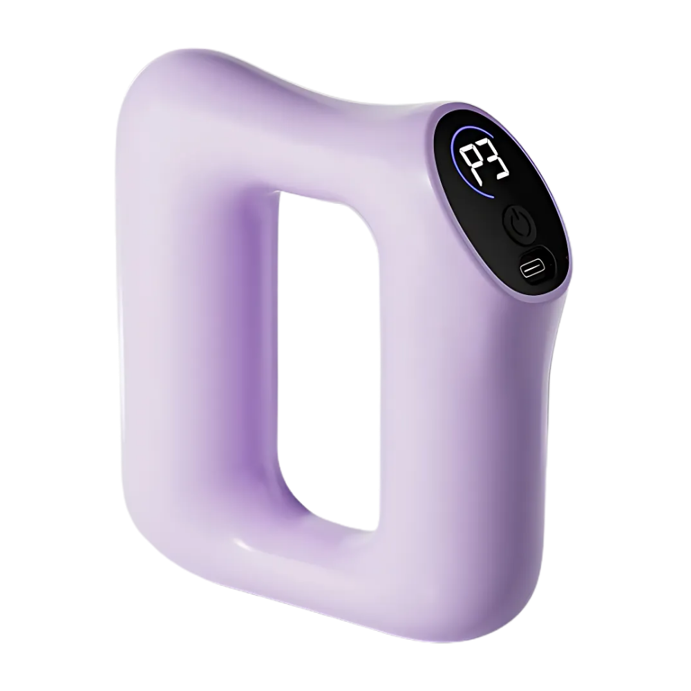 Anel de massagem Tumgatte para fascias, roxo, usado para relaxamento muscular e terapia de liberação miofascial.